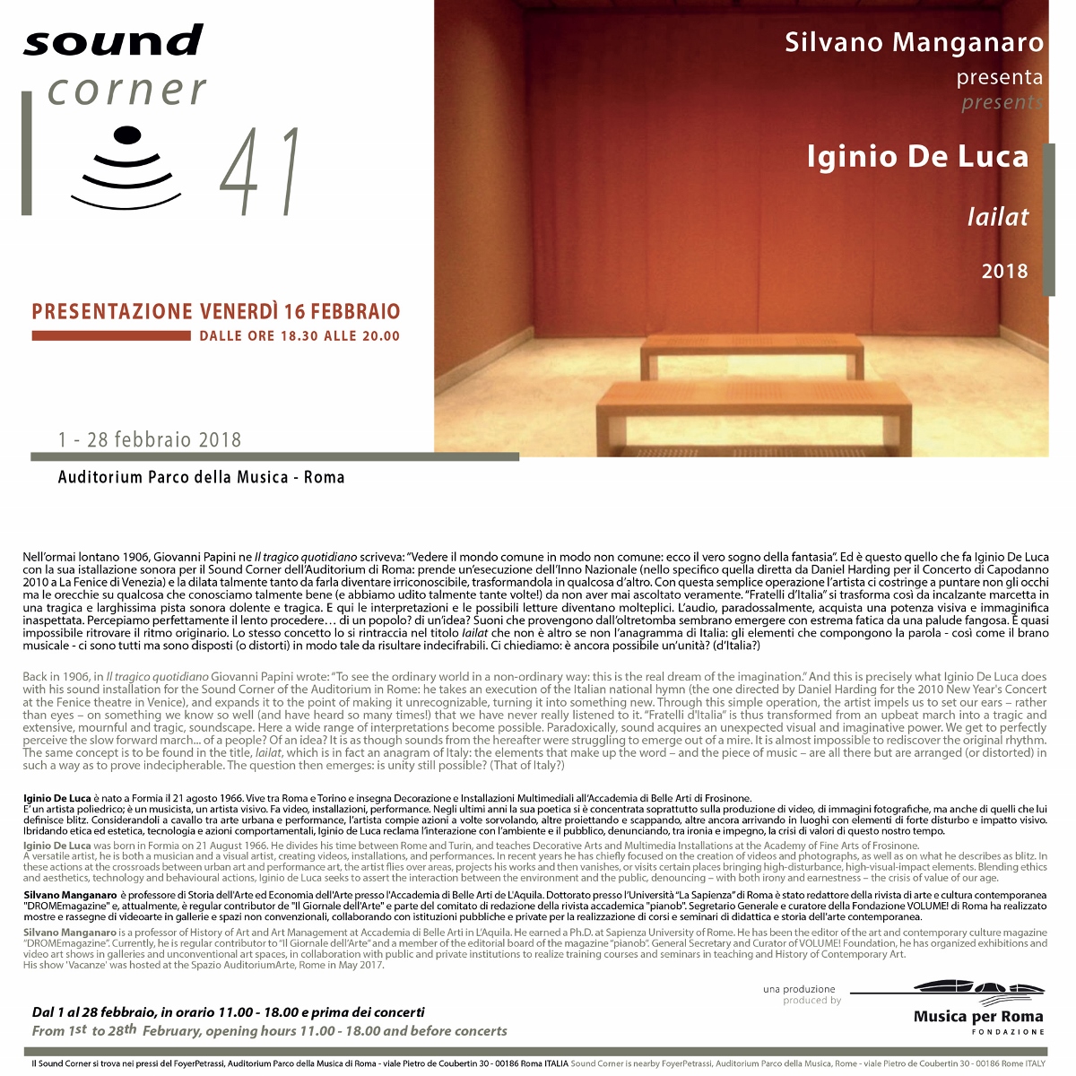 Sound Corner – Iginio De Luca